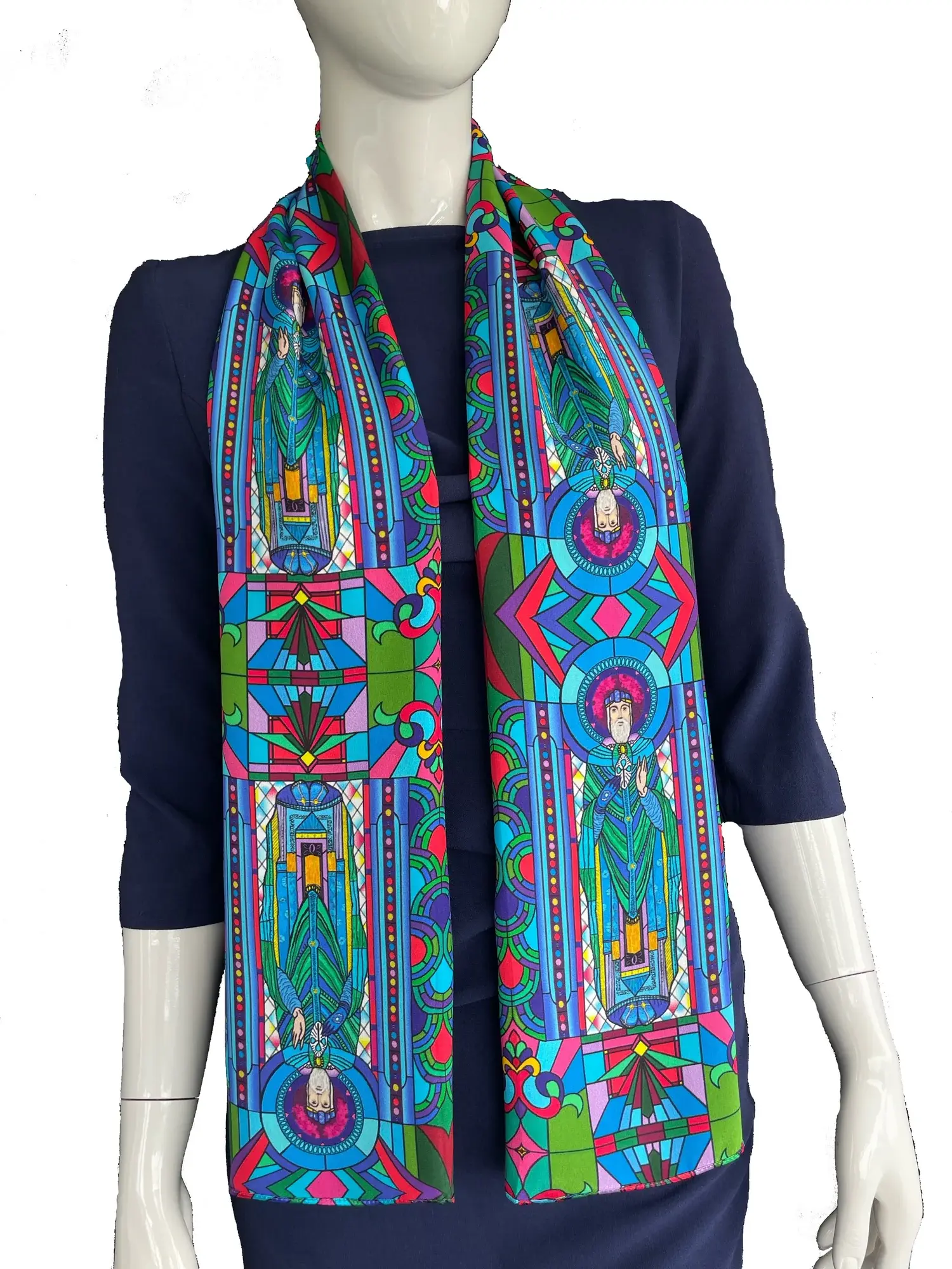 Jennifer Rothwell Silk Scarf - St. Patrick (Wide)