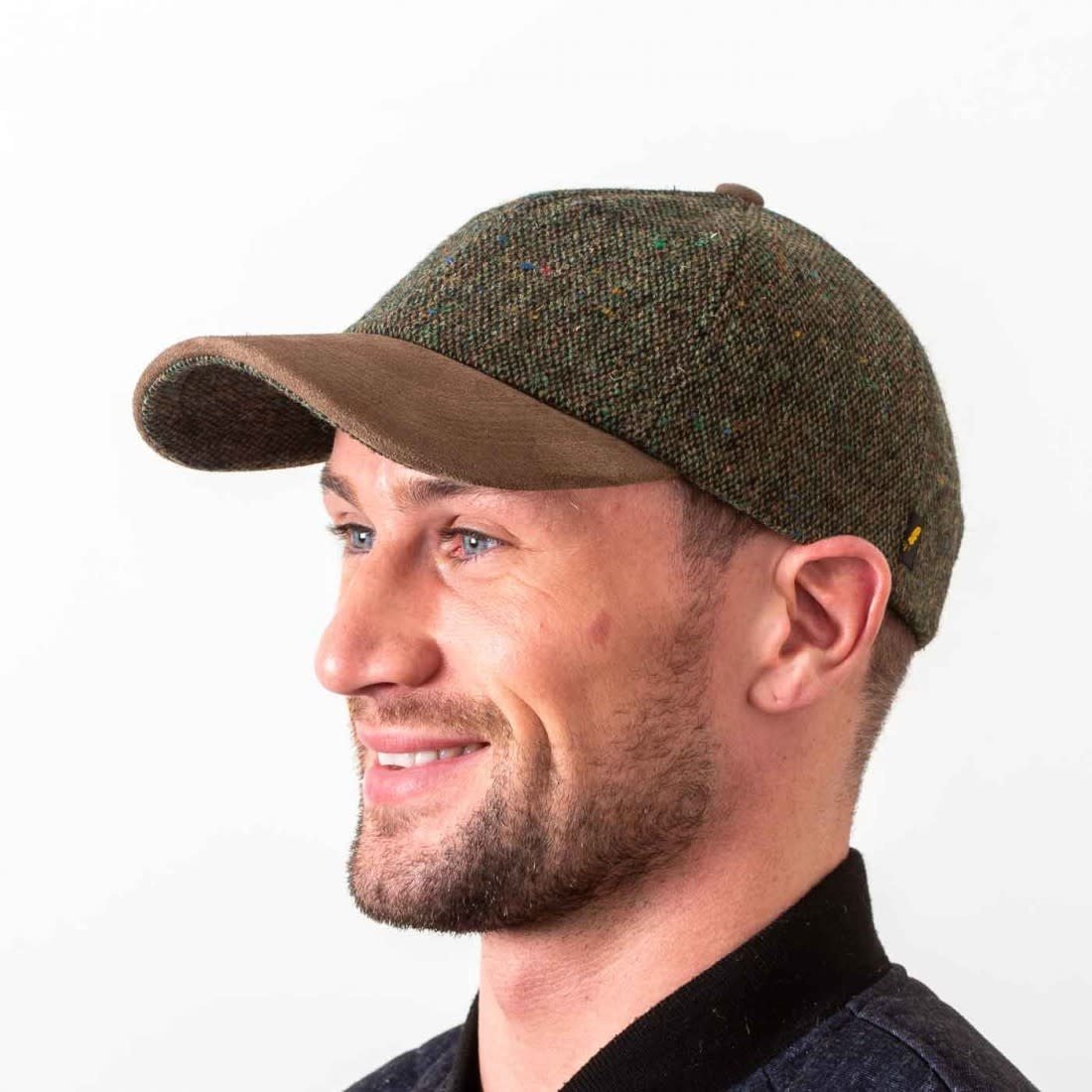 Hatman of Ireland Donegal Tweed Baseball Cap - Green