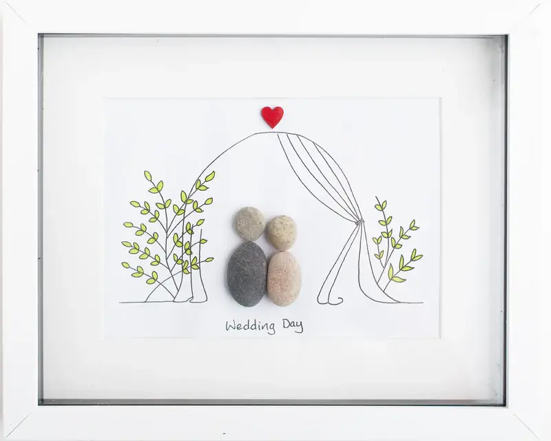 Simply Mourne Wedding Day Mini Frame: White