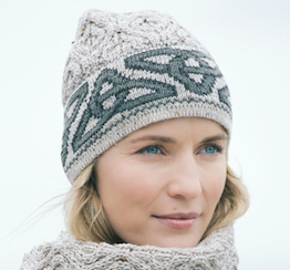West End Knitwear Celtic Trinity  Hat in Oatmeal
