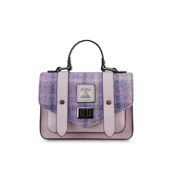 Islander Mini Satchel Bag Purple Tartan