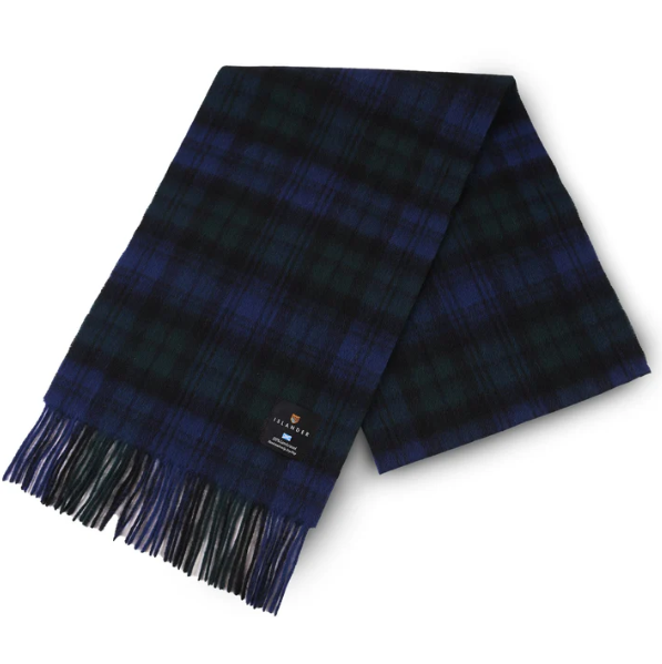 Islander Lambswool Scarf: Blackwatch Tartan Narrow