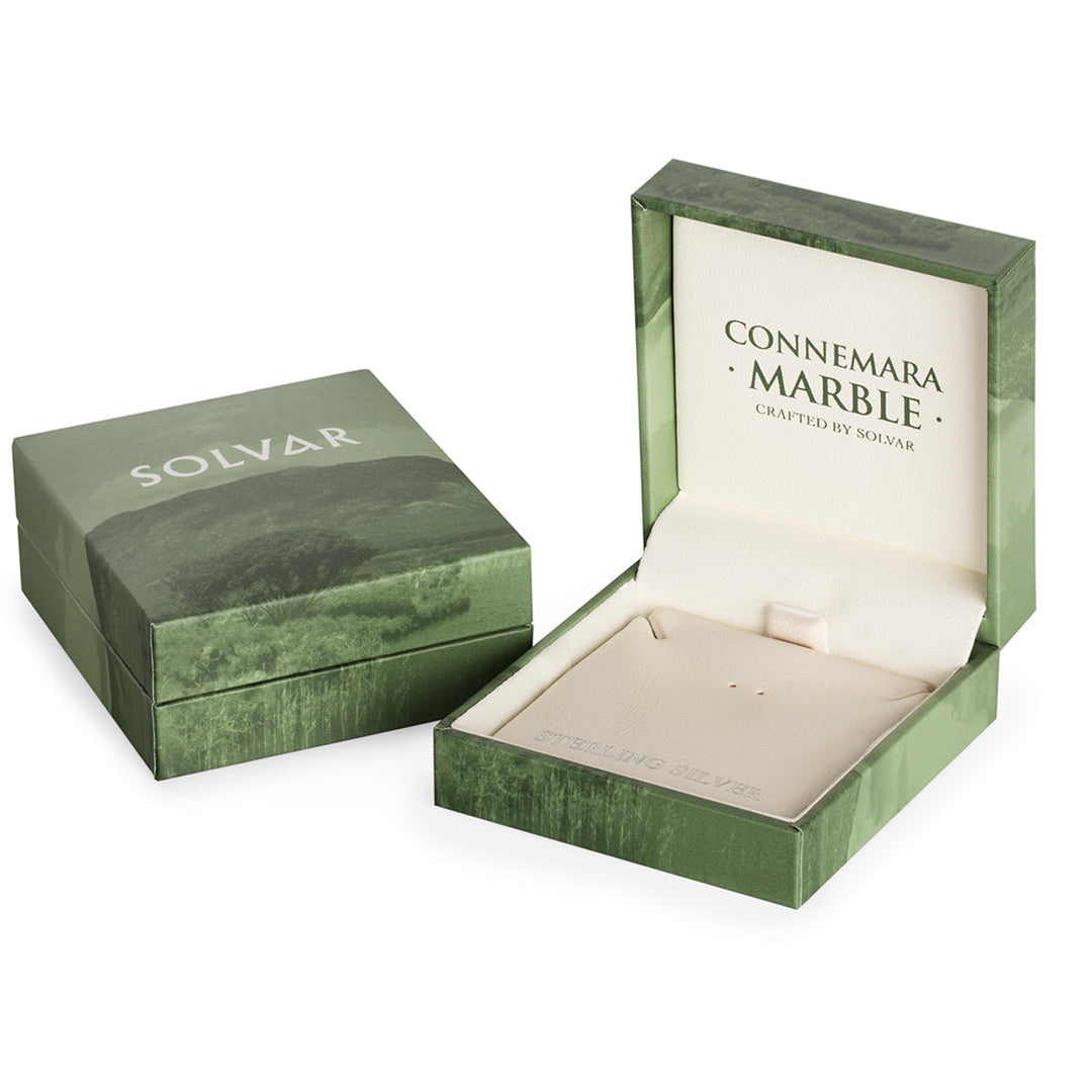 Solvar Connemara Marble and Marcasite Trinity Necklace