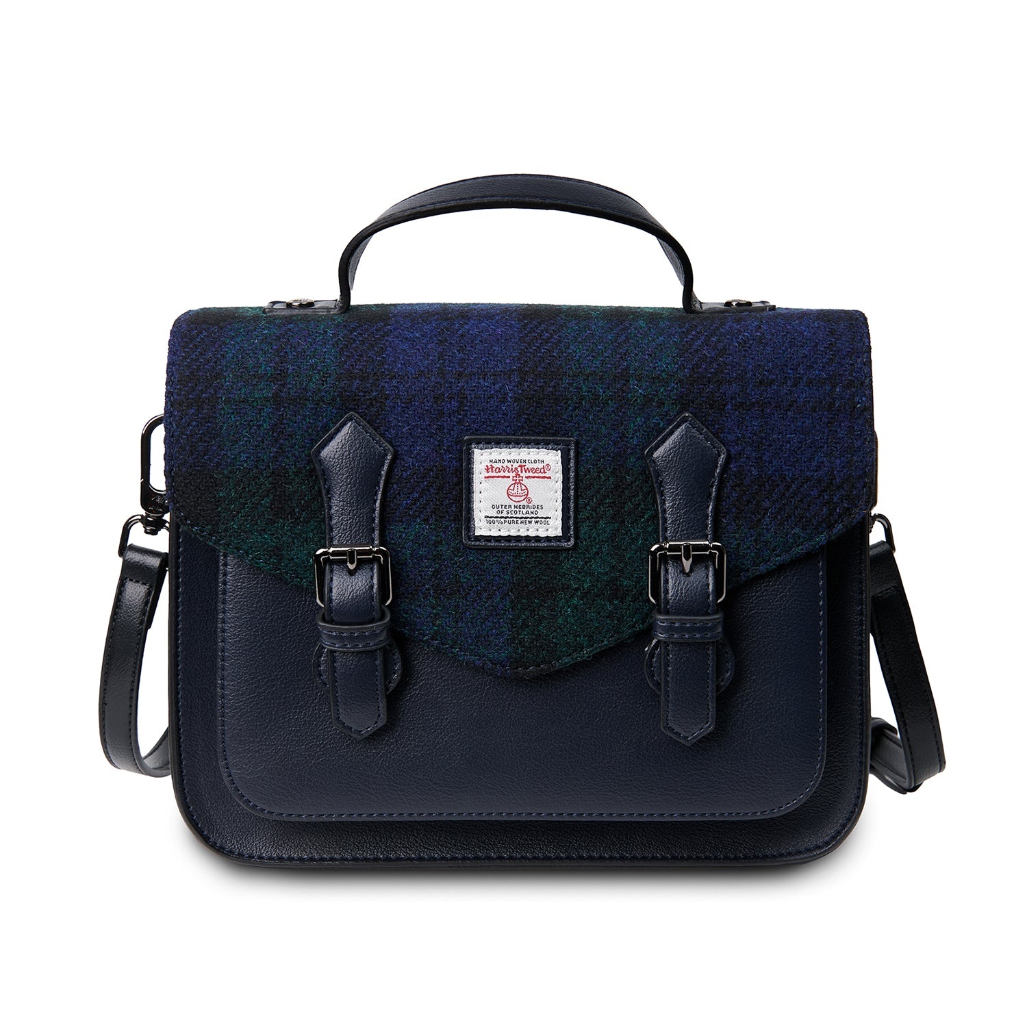 Islander Medium Calton Satchel: Blackwatch Tartan