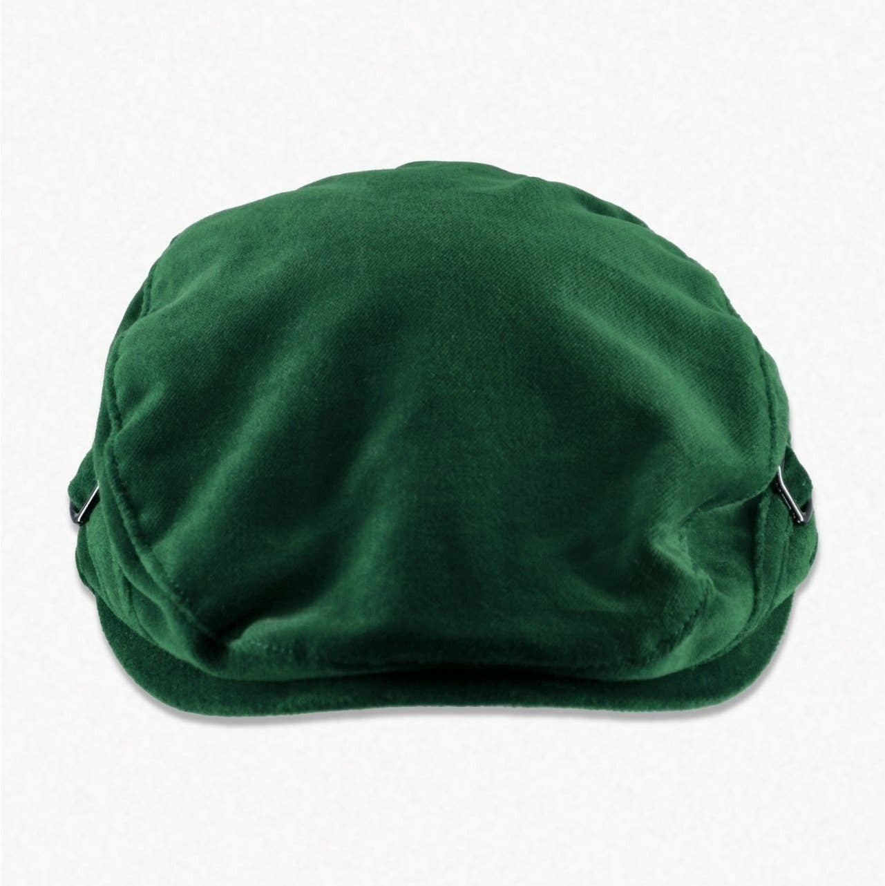 Baby and Toddler Green Velvet Newsboy Hat