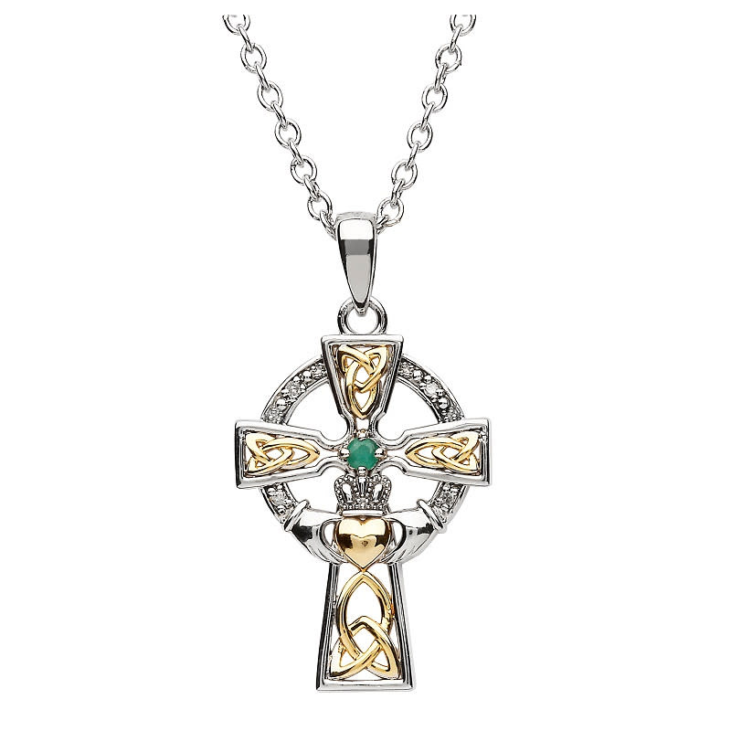 Shanore Emerald & Diamond Celtic Cross