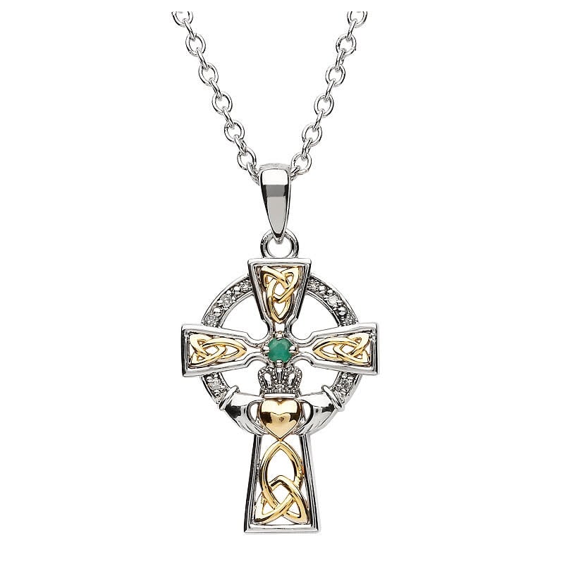 Shanore Emerald & Diamond Celtic Cross