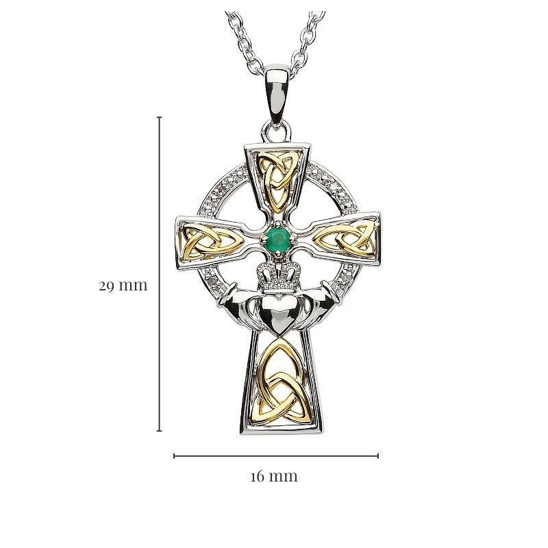 Shanore Emerald & Diamond Celtic Cross