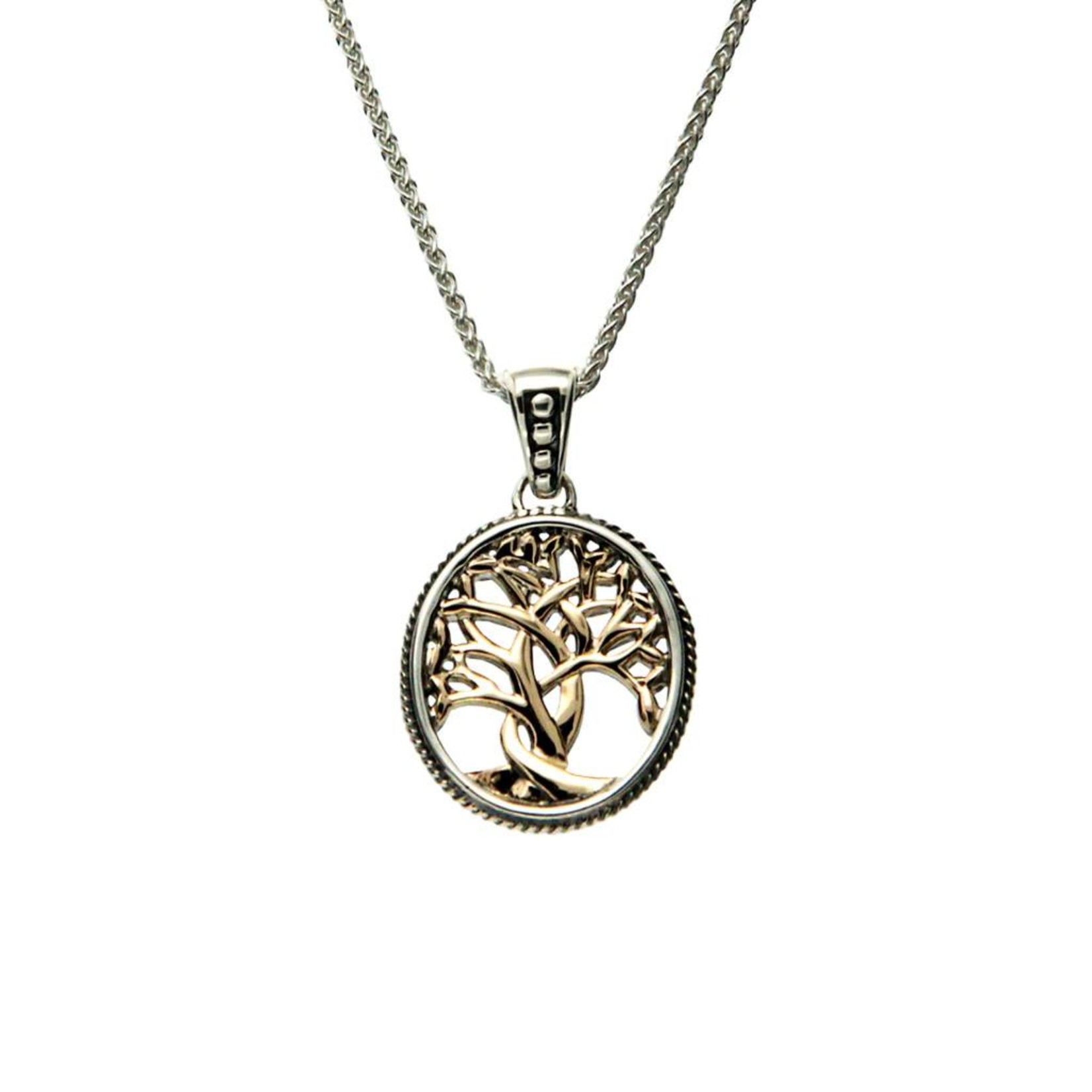 Keith Jack Silver + 10k Tree of Life Necklace