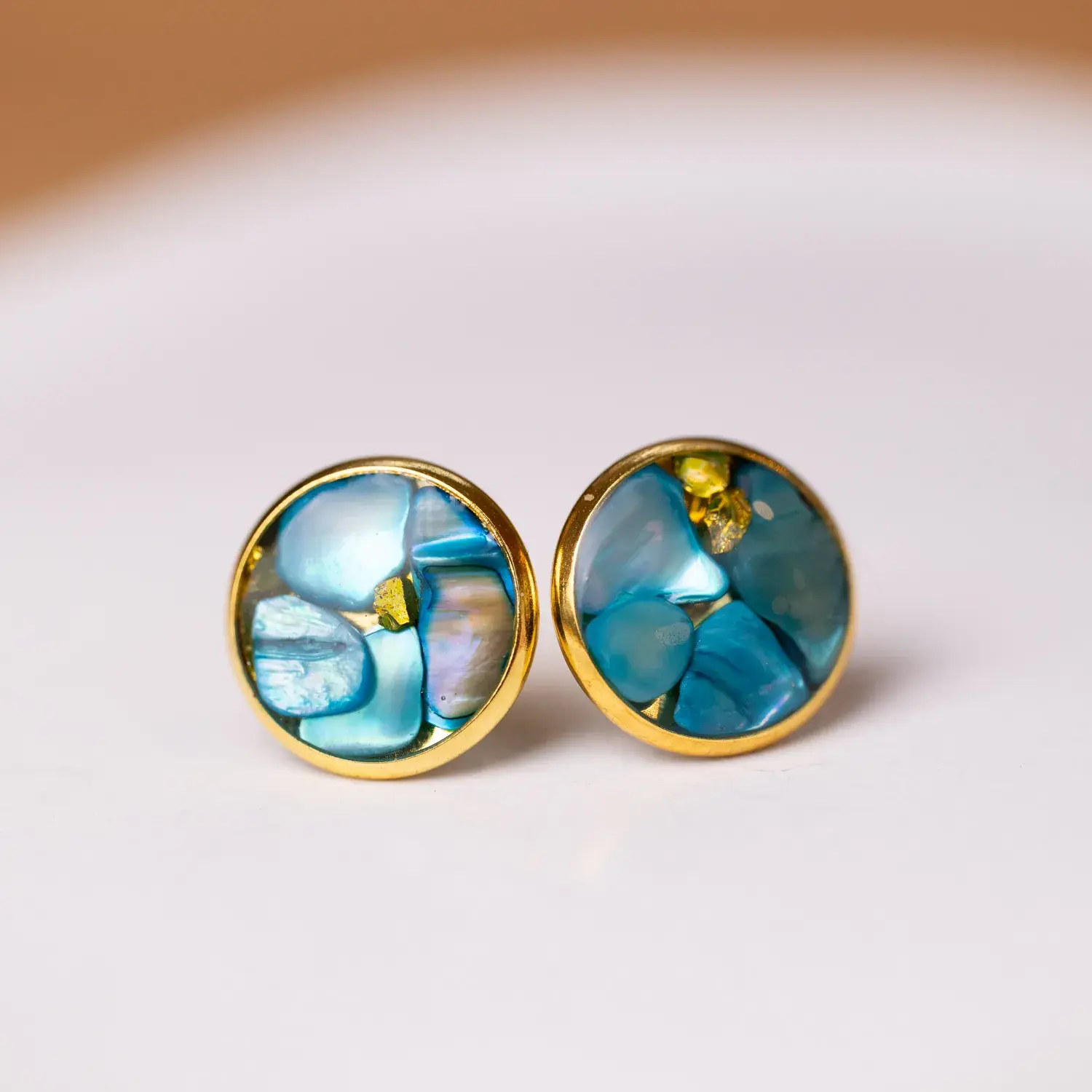 Blueberry Soul Seabud Blue Stud Earrings