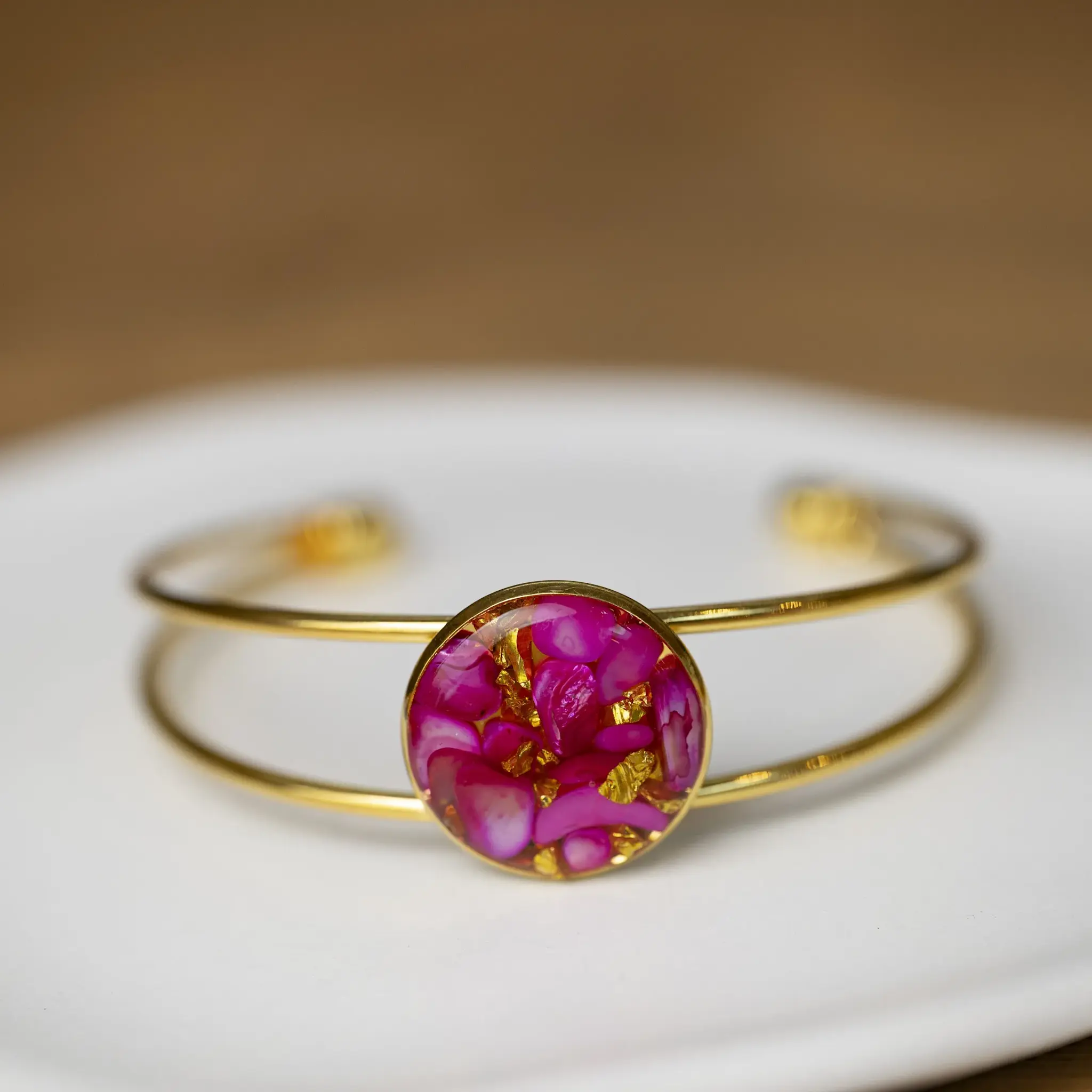 Blueberry Soul Cerise Glow Bangle Bracelet