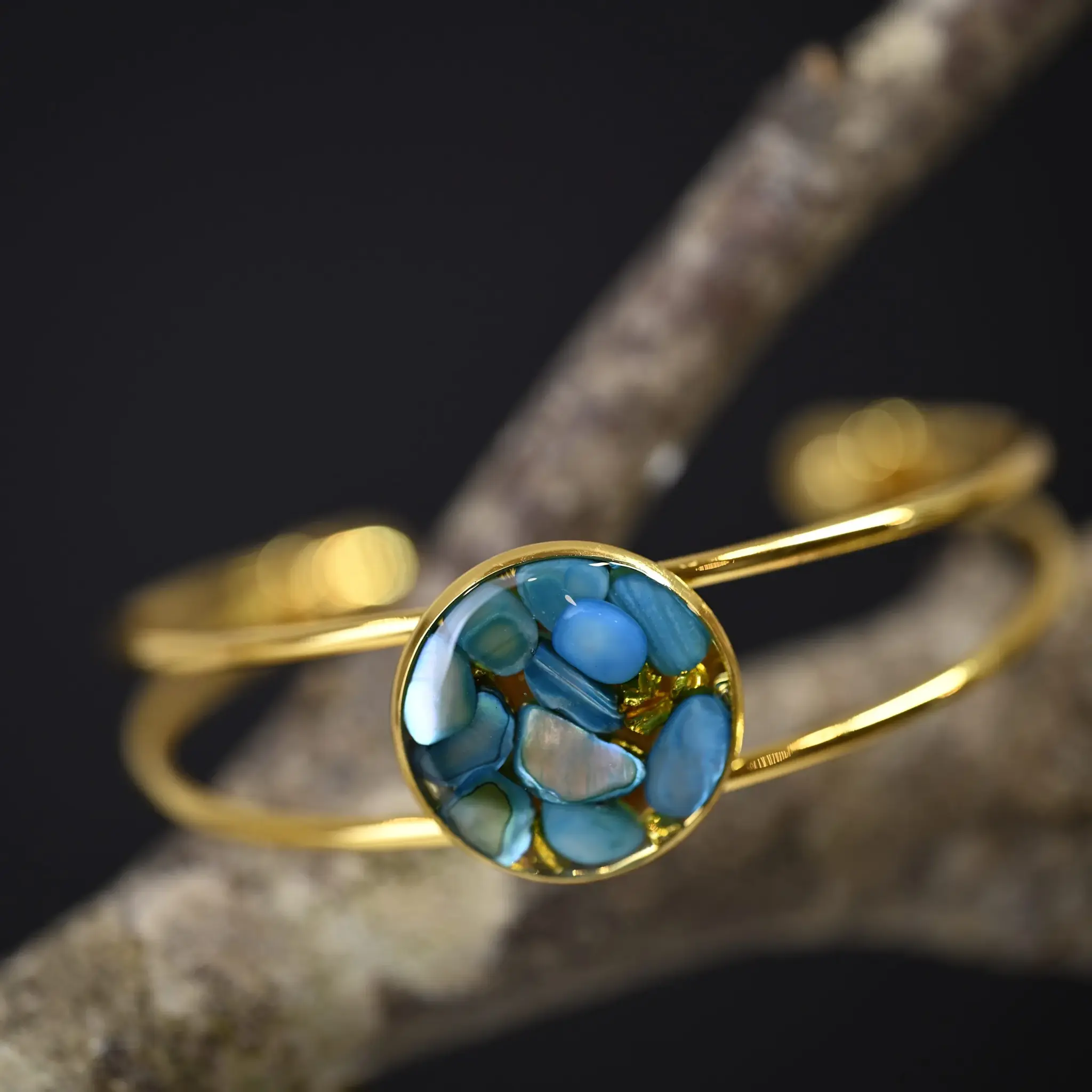 Blueberry Soul Seabud Blue Bangle Bracelet