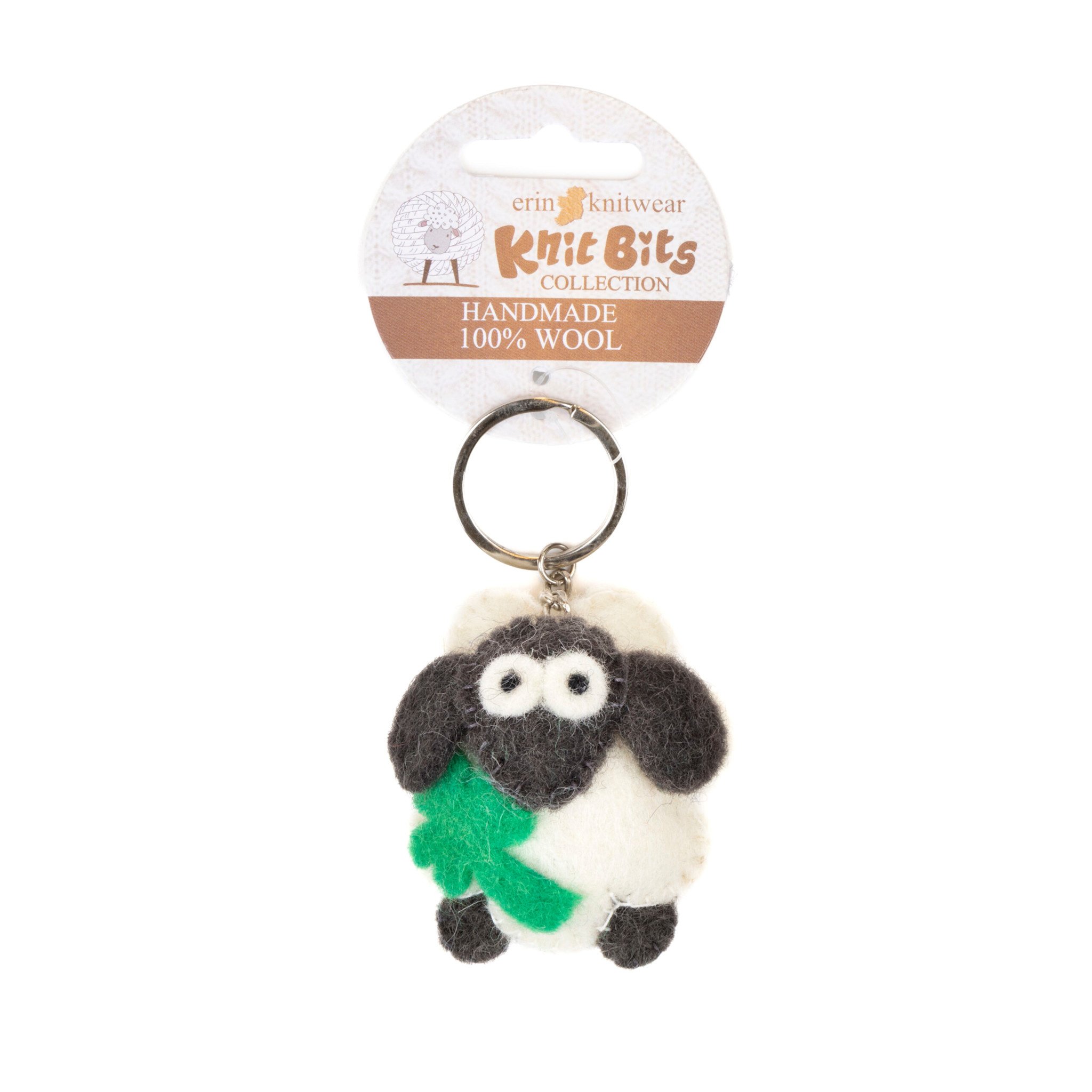 Erin Knitwear Sheep Keyring - Shamrock