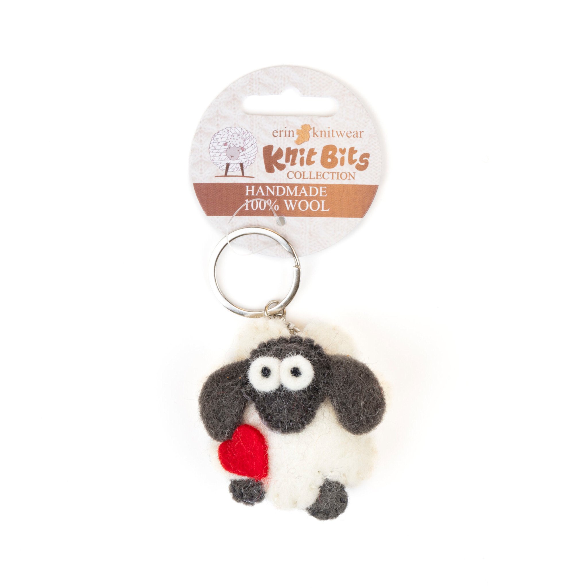 Erin Knitwear Sheep Keyring - Heart
