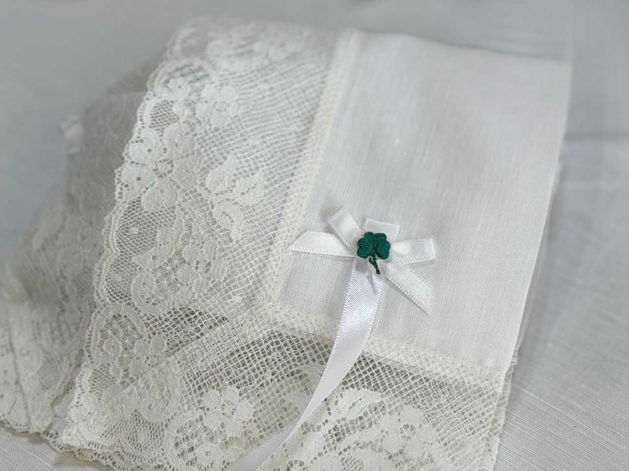 Simply Charming Irish Keepsake Bonnet to Wedding Hanky