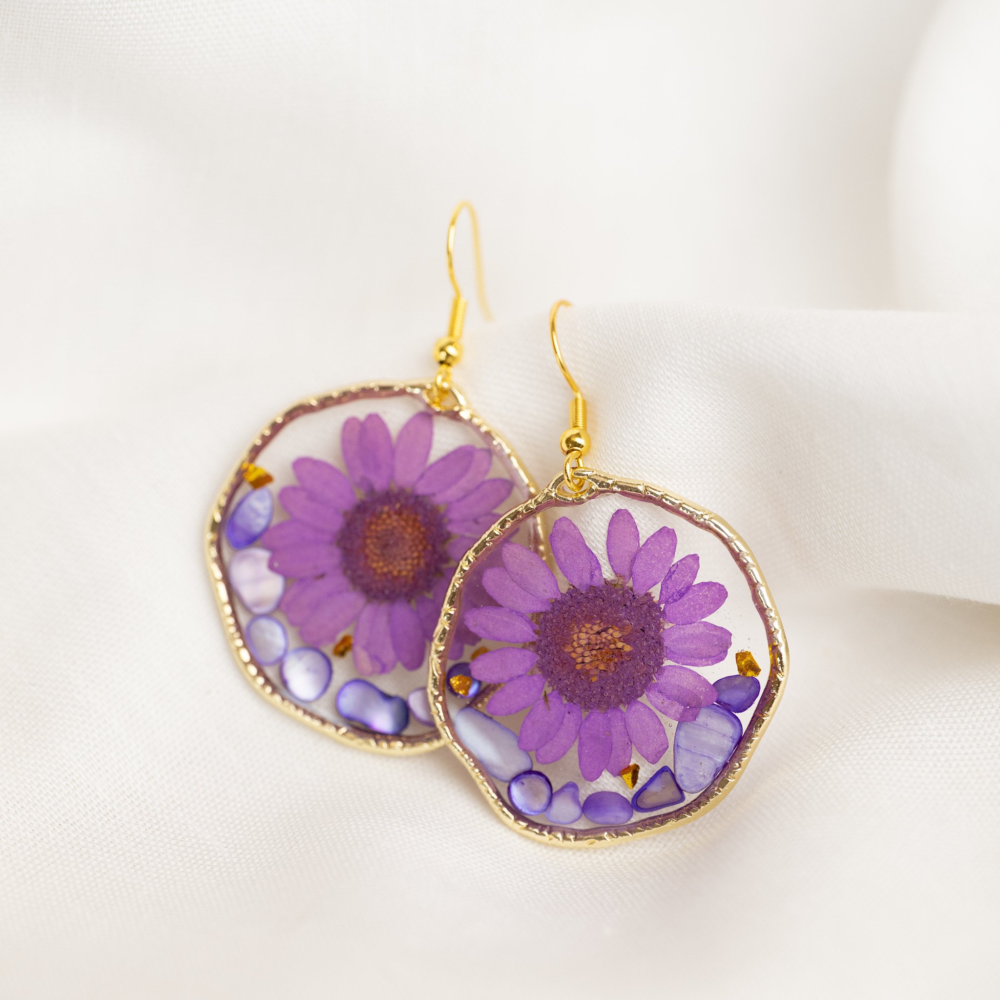 Blueberry Soul Amethyst Bloom Large Earrings