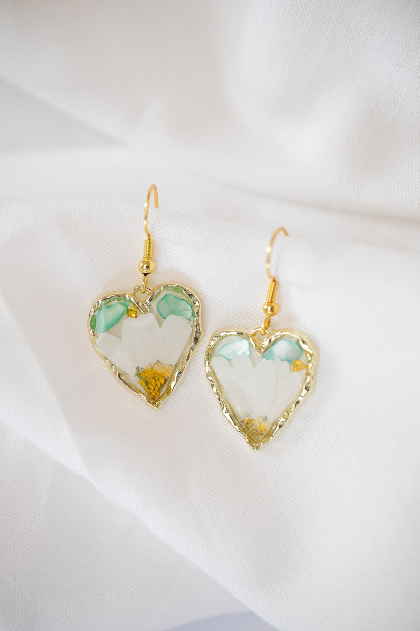 Blueberry Soul Forest Halo Heart Earrings