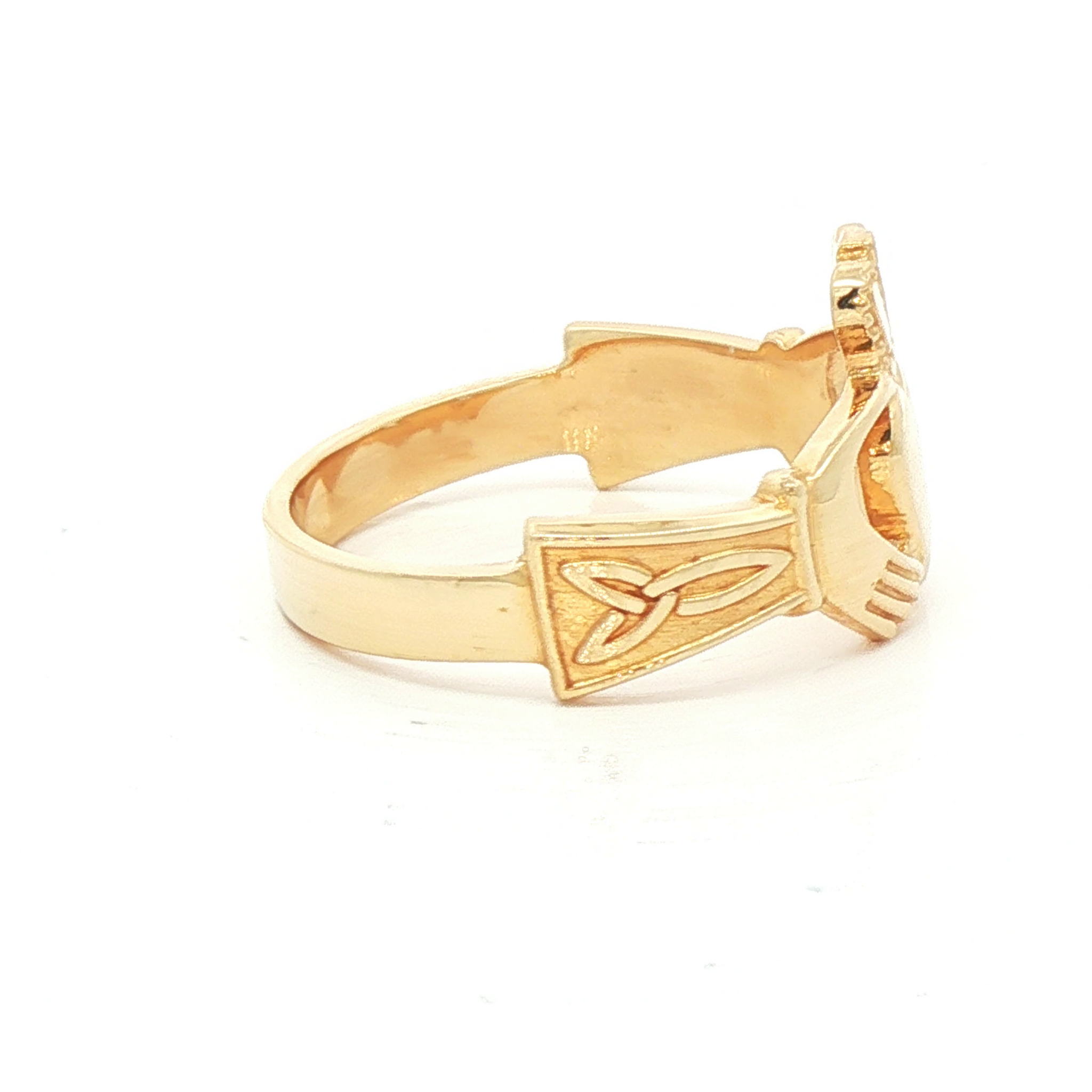 Facet 10k Gold Claddagh Ring