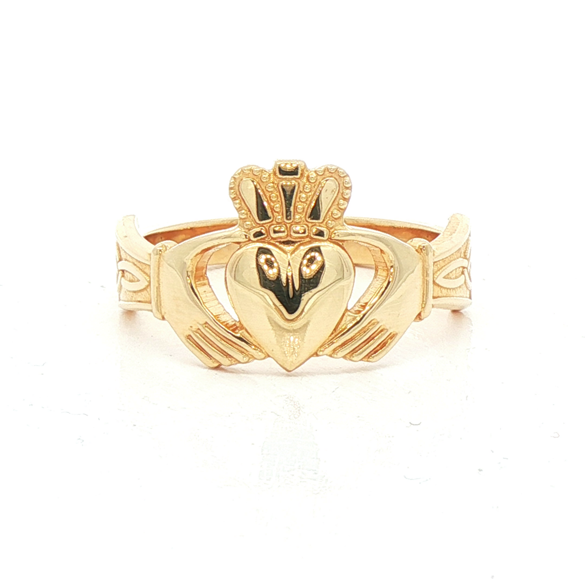 Facet 10k Gold Claddagh Ring