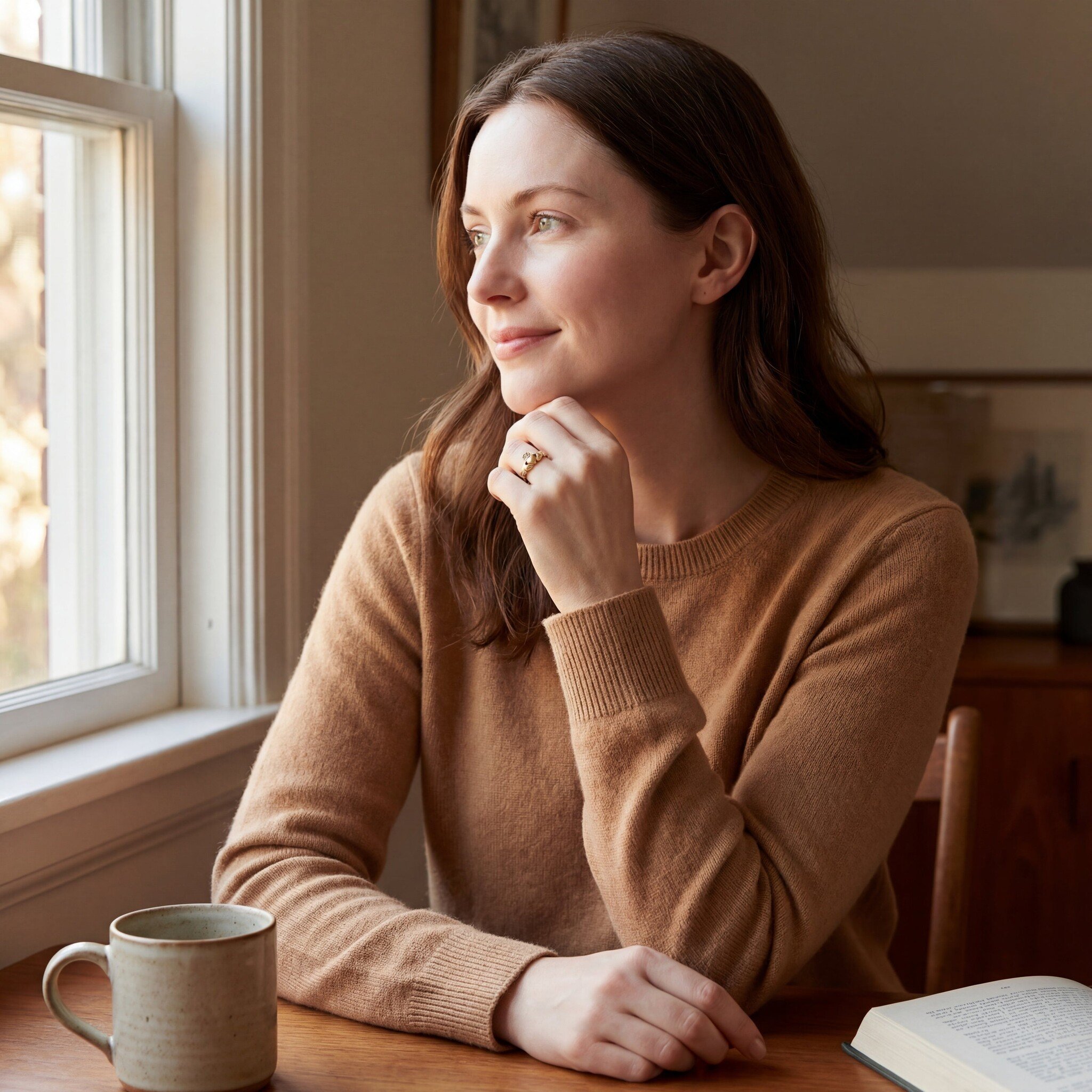 Facet 10k Gold Triple Weave Claddagh Ring