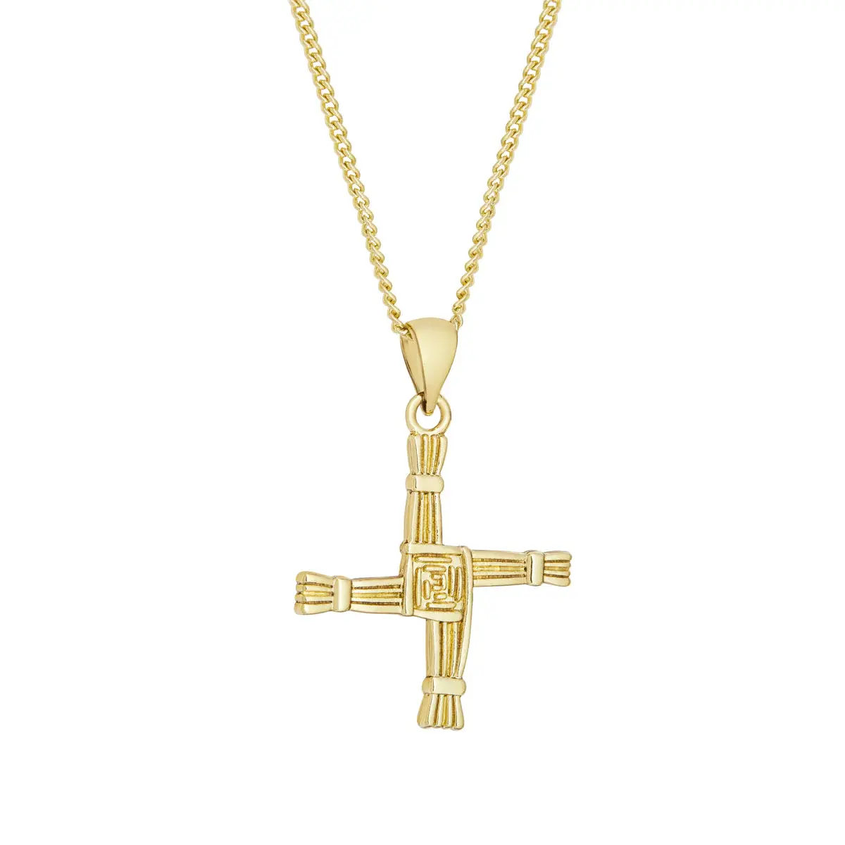 Solvar Gold Plated Large St. Brigid's Cross Pendant