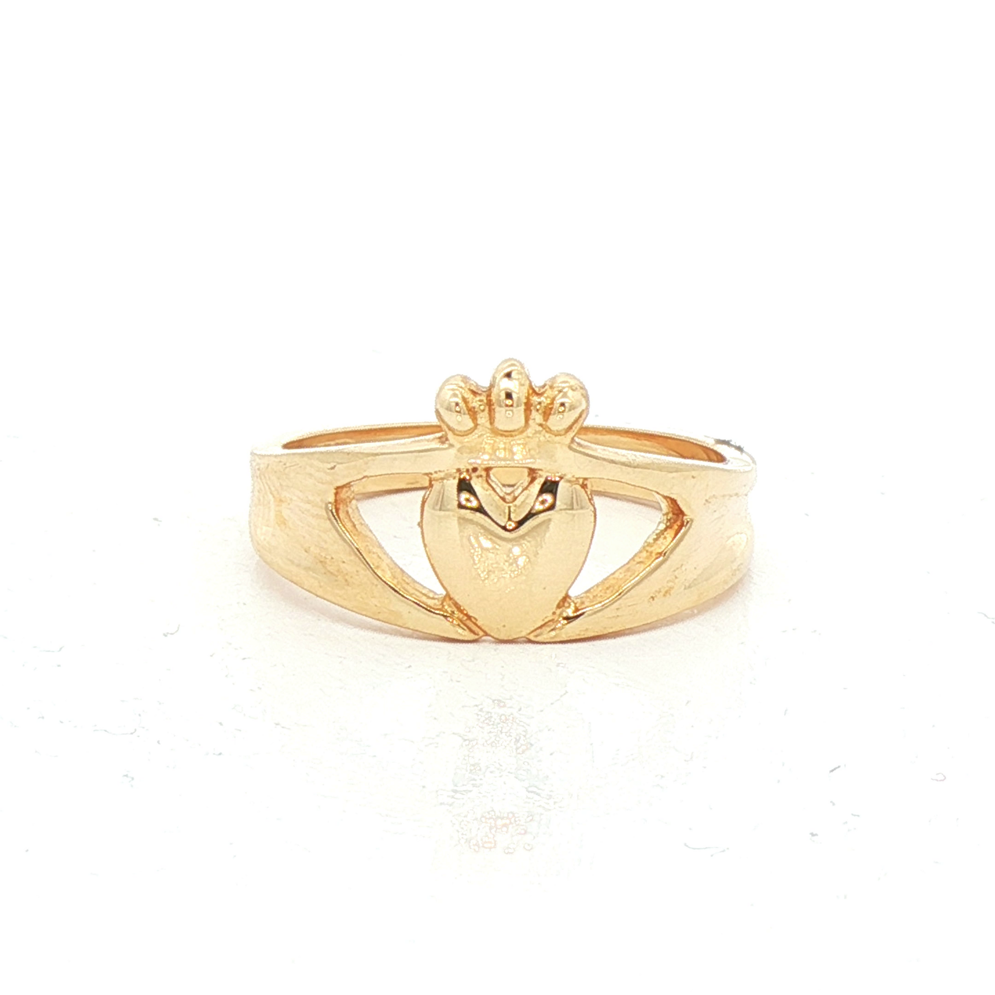 Facet 10k Gold Triple Crown Claddagh Ring size 10