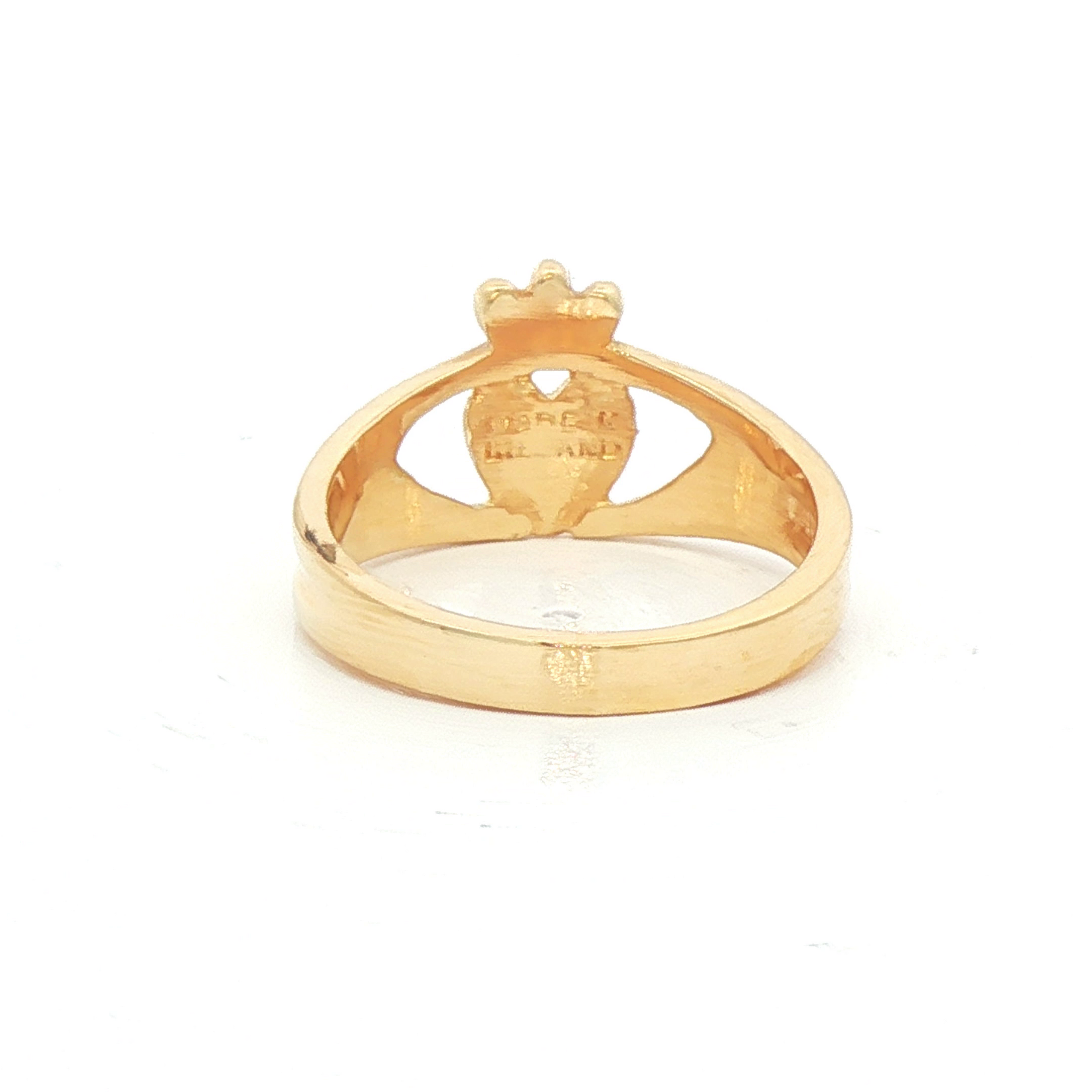 Facet 10k Gold Triple Crown Claddagh Ring size 10