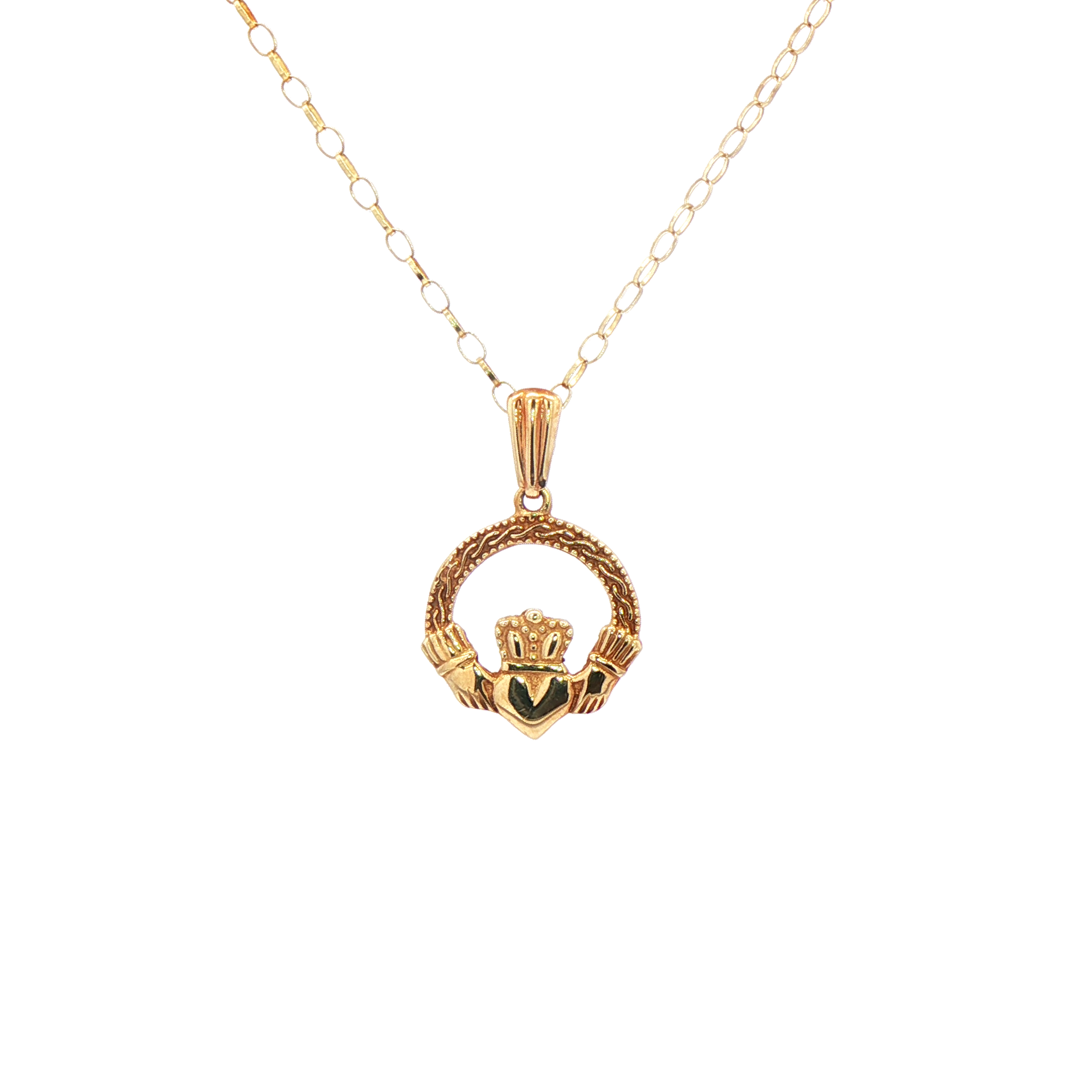 Facet Elegant Art Deco Claddagh Pendant