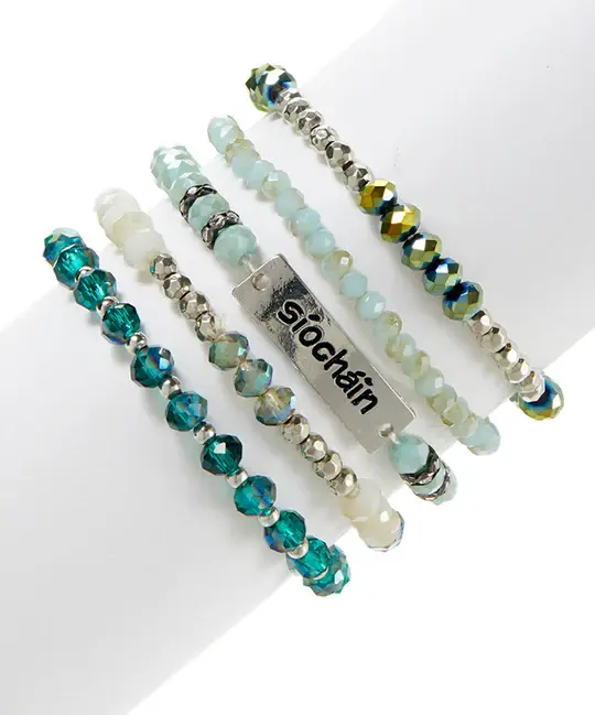 Timeless Irish Treasure Beaded Siochain Peace Bracelet Set