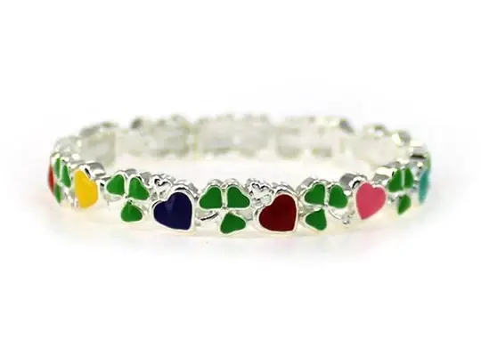 Timeless Irish Treasure Children's Bracelet Shamrocks + Hearts