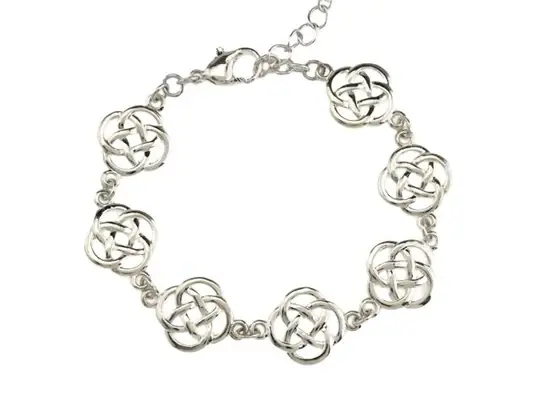 Timeless Irish Treasure Silvertone Celtic Knot Bracelet