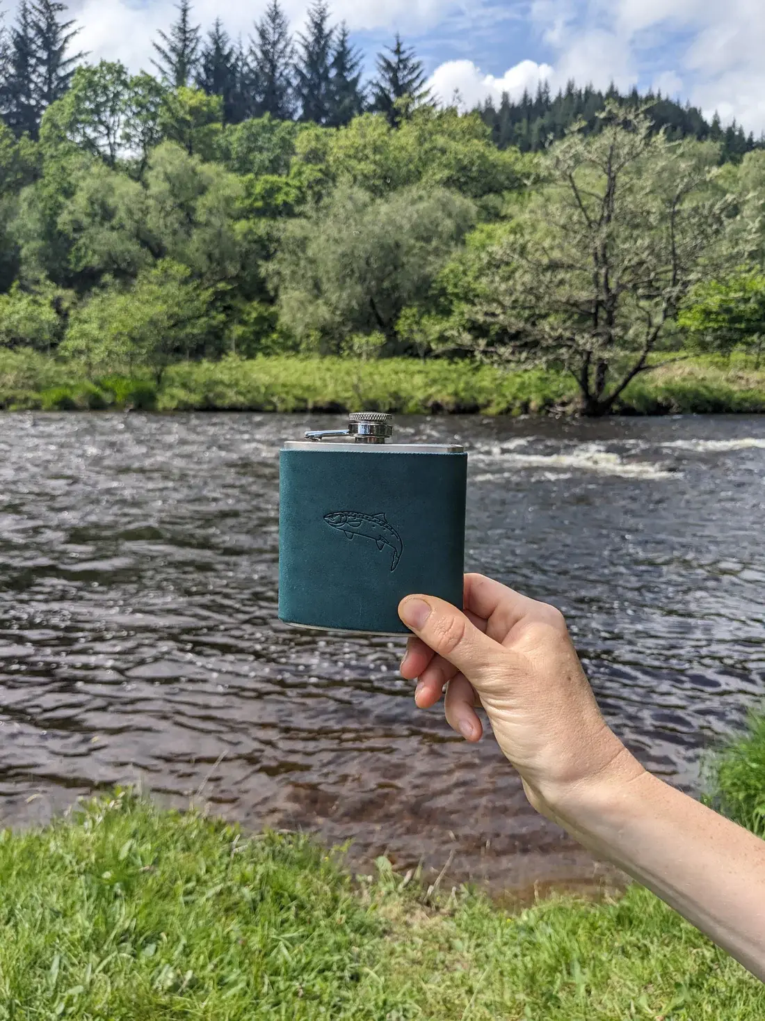 J Boult FishMhor Salmon Hip Flask