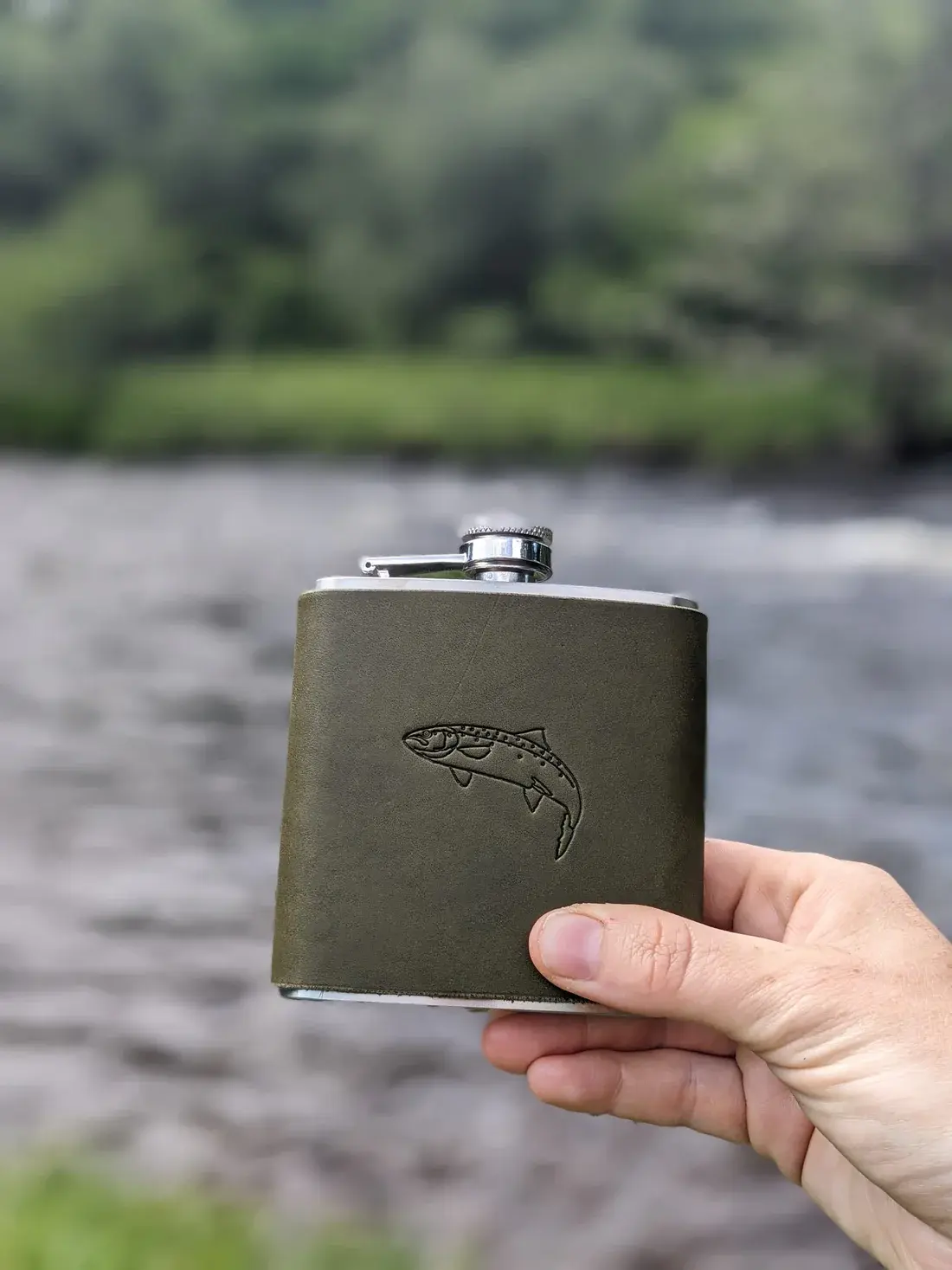 J Boult FishMhor Salmon Hip Flask