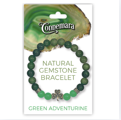 JC Walsh Connemara Marble Stretch Bracelet with Green Aventurine