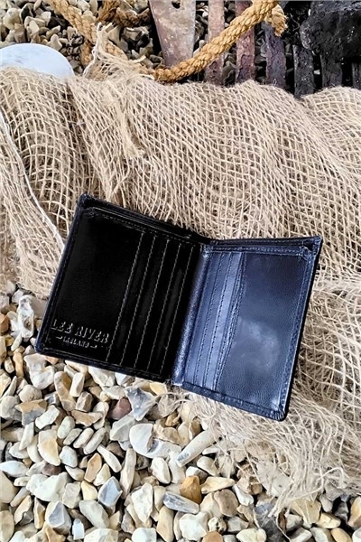 Lee River Celtic Cross Leather Wallet