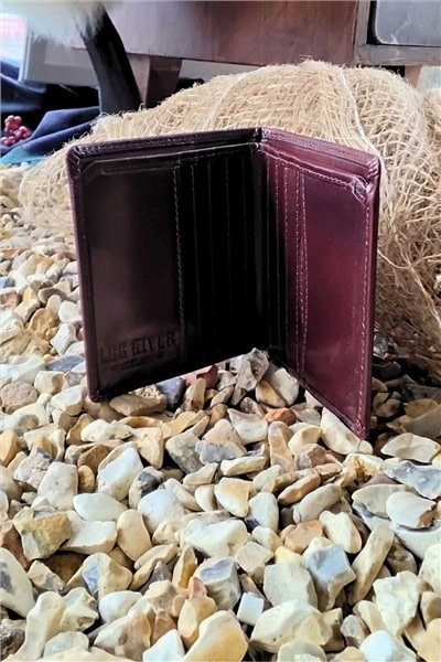 Lee River Celtic Cross Leather Wallet