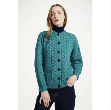 Aran Woollen Mills Merino Aran Cardigan