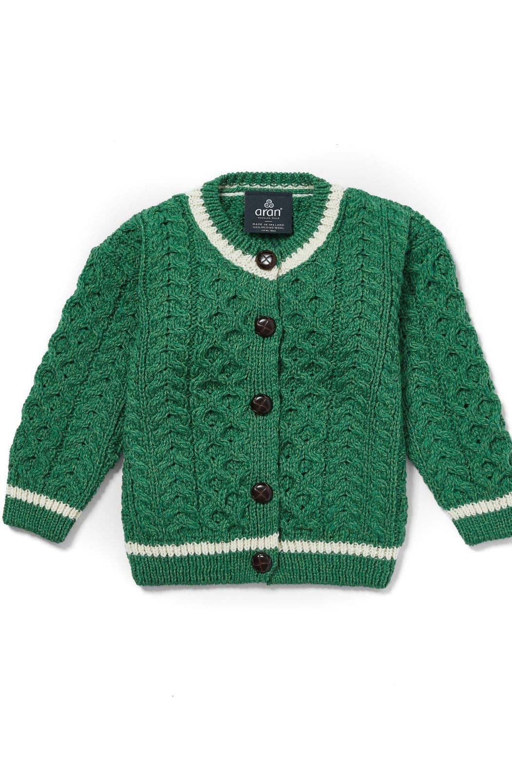 Aran Woollen Mills Child’s Stripe Cardigan