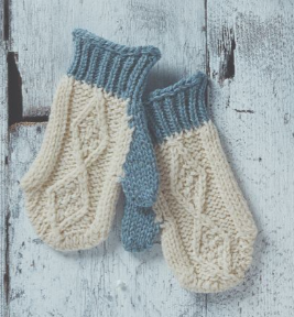 Aran Woollen Mills Children's 2 Color Mitten