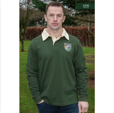 Retro Irish Long-sleeve Ireland Rugby Shirt - Dark Green