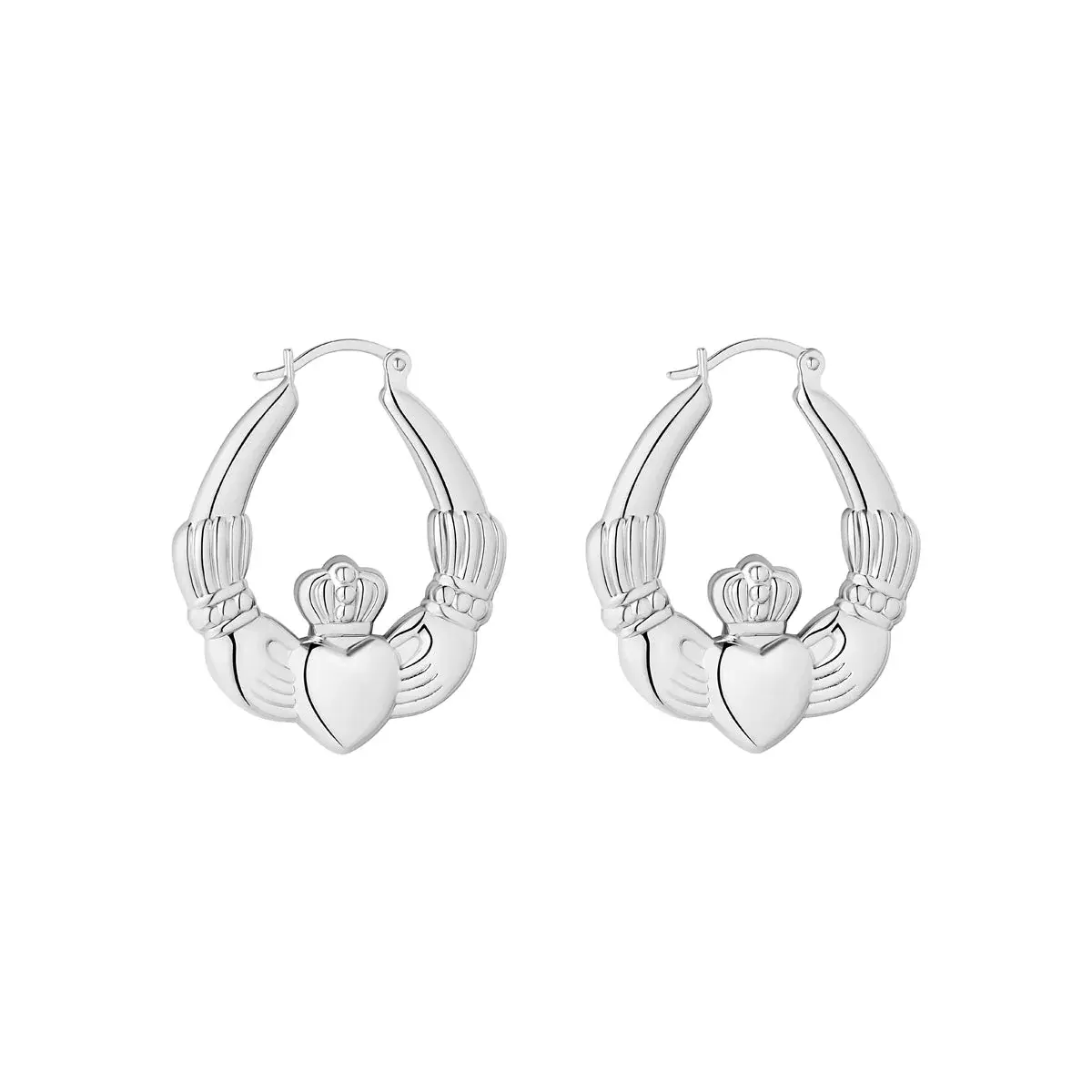 Solvar S/S Claddagh Creole Large Earrings