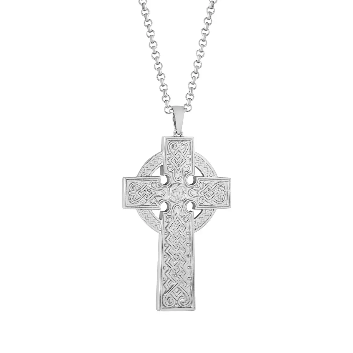 Solvar Large Silver Celtic Cross