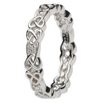 Shanore Silver Diamond Set Celtic Ring