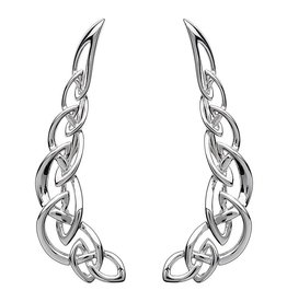 Shanore Silver Celtic Knot Climber Earrings