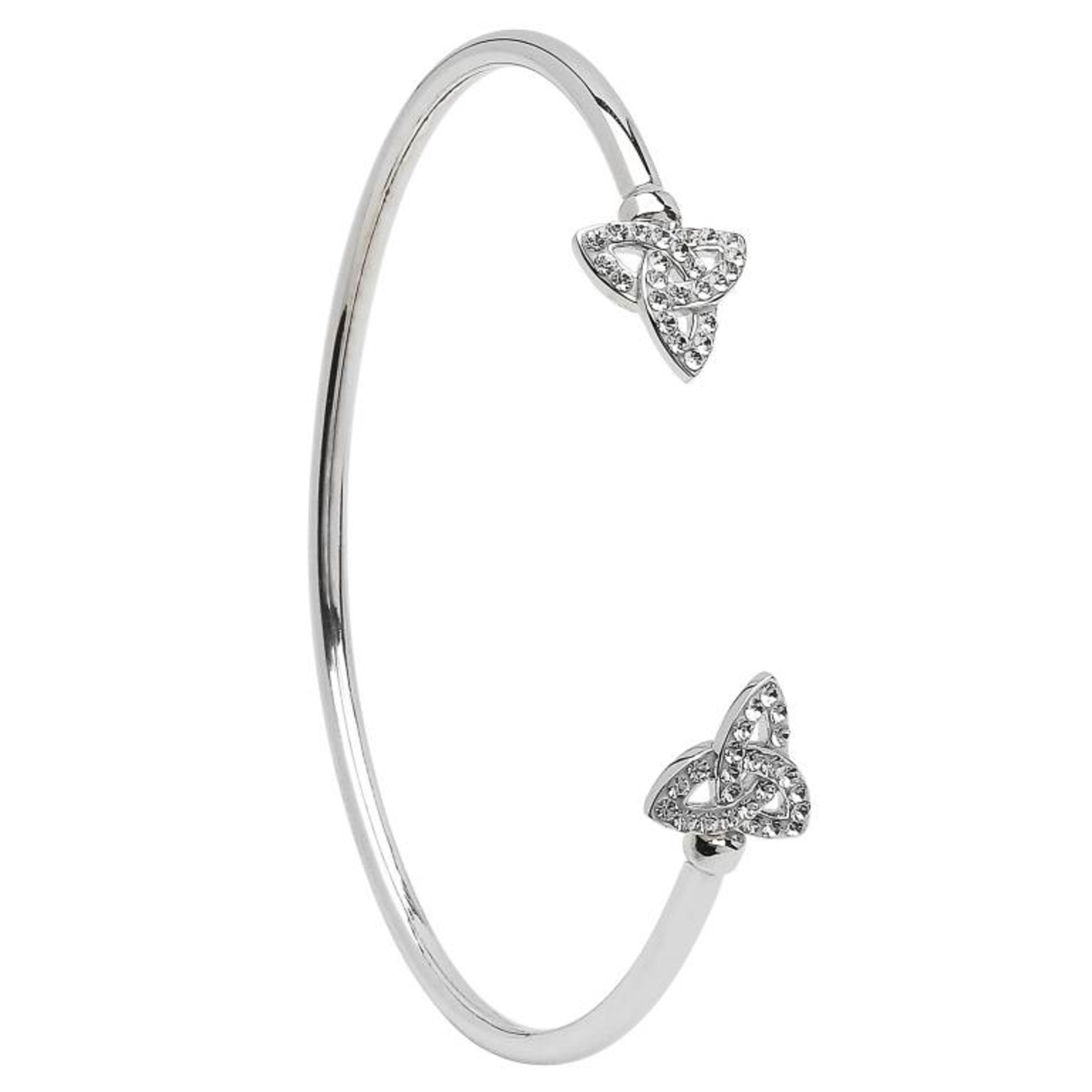 Shanore Sterling Silver Trinity Cuff Bangle