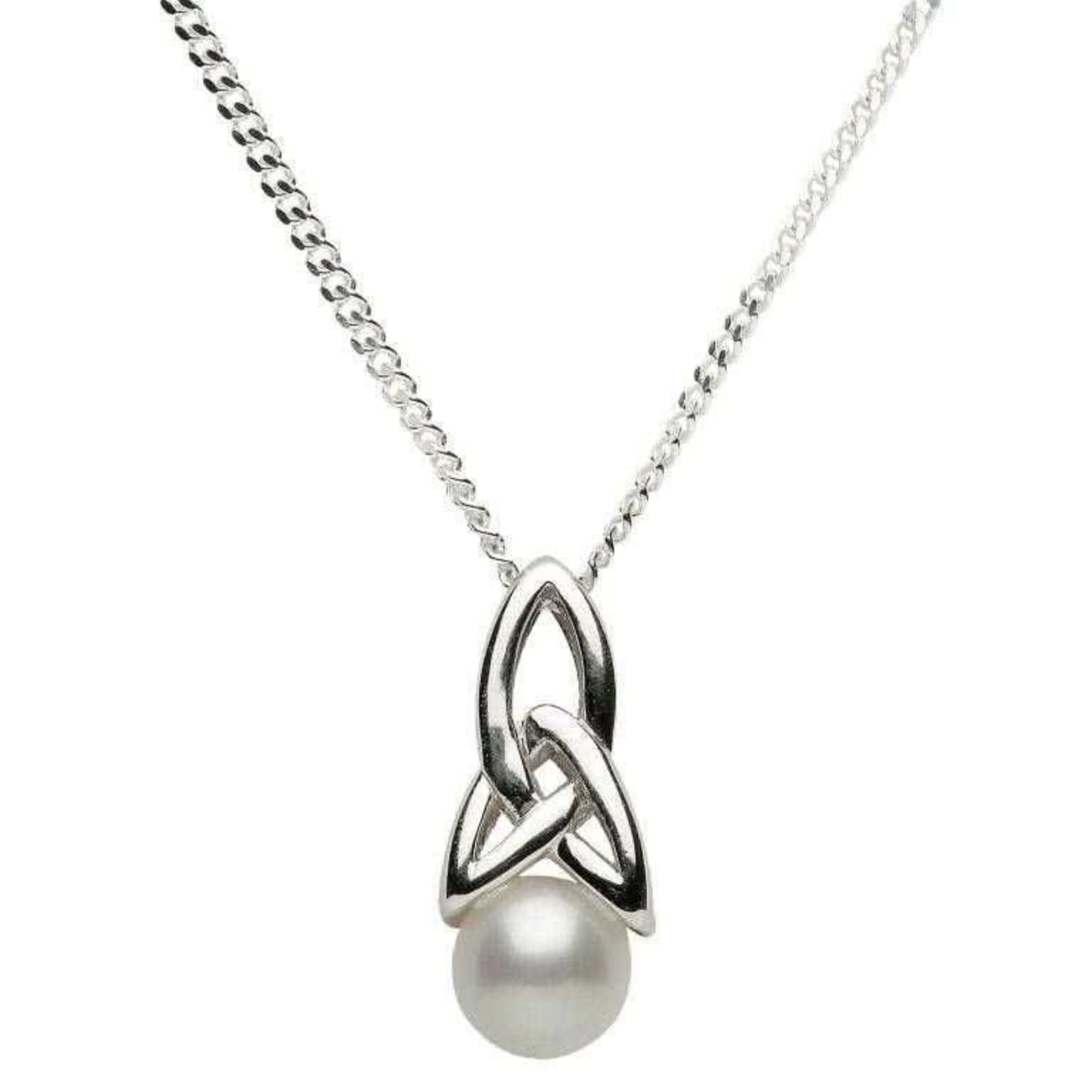 Shanore Celtic Silver Pearl Necklace