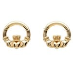 Shanore 10K Gold Claddagh Stud Earrings