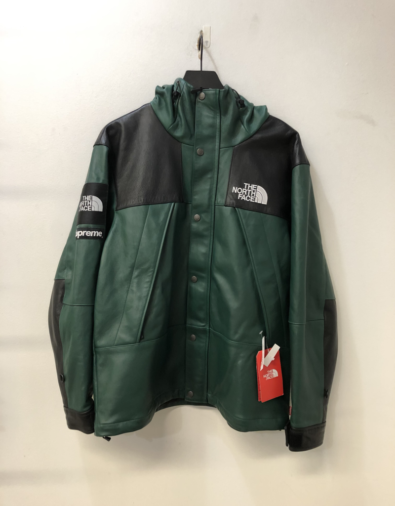 SUPREME THE NORTH FACE LEATHER JACKET GREEN - U7 C-122325 SUPREME THE NORTH FACE LEATHER JACKET GREEN - U7 C-122325