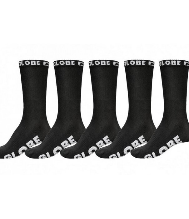 GLOBE 5 Pack Socks Blackout 7-11