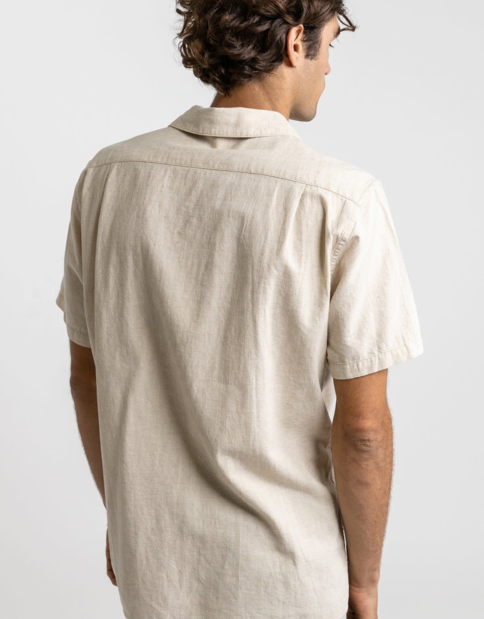 Classic Linen SS Shirt - Limestone Surf